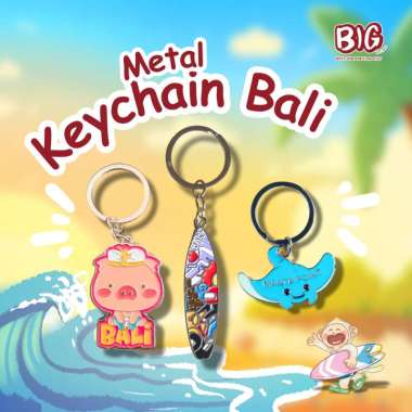 Best Indonesian Gift | BIG Souvenir Metal Keychain Bali Series Surf Sun