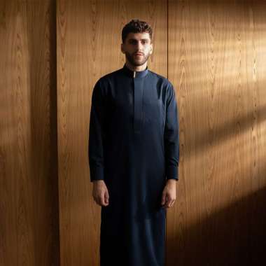 Local Project | Fahd Midnight Navy | Jubah Pria Dewasa Gamis Lengan Panjang L