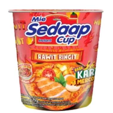 Mie Sedaap Cup Sedap Cup 1 Dus Rawit Bingit Kari Mercon