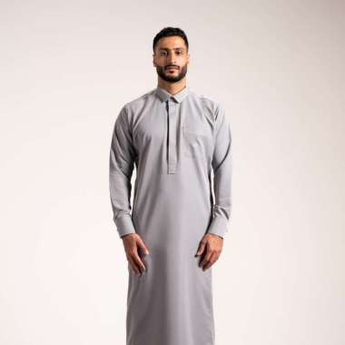 Local Project | Qatari Grey | Jubah Pria Dewasa Gamis Lengan Panjang L