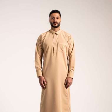 Local Project | Qatari Cream | Jubah Pria Dewasa Gamis Lengan Panjang L