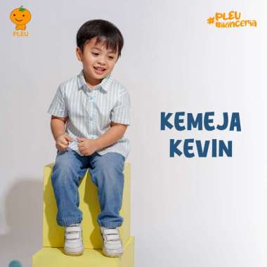 PLEU Kemeja Kevin | Baju Anak Laki-Laki Usia 1-3 Tahun 2 tahun Khaki