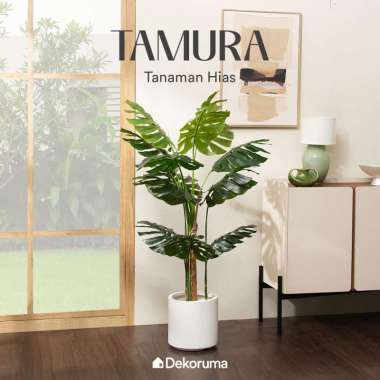 Dekoruma TAMURA Tanaman Hias Plastik / Daun Monsterra Artificial 130CM