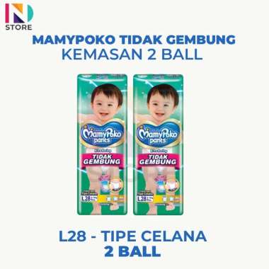 MamyPoko Pants Xtra Kering Slim S32/M30/L28/XL23 2 Ball (Tidak Gembung) MPP SLIM-L28 2 BALL
