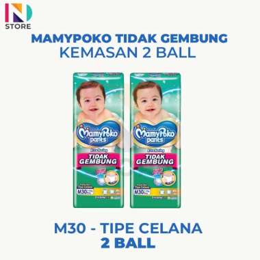 MamyPoko Pants Xtra Kering Slim S32/M30/L28/XL23 2 Ball (Tidak Gembung) MPP SLIM-M30 2 BALL