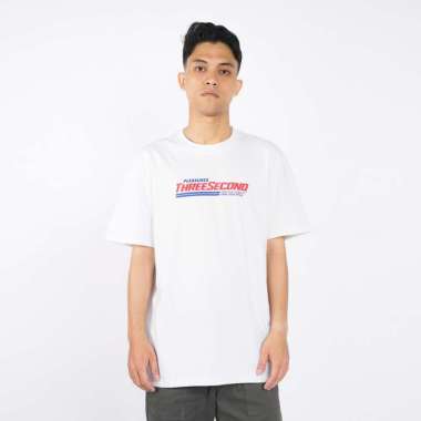3Second Kaos Pria Lengan Pendek Regular Fit Katun Own The Streets OL-C360525 White S