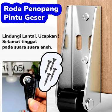 Roda Sliding Penopang Penahan Peninggi Penyangga Rel Bawah Pintu Turun Geser Lemari Meja Kursi Breke