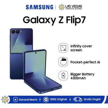 Samsung Galaxy Z Flip7 12/256GB | Hp Lipat | Kamera 50MP | Garansi Resmi BLUE SHADOW