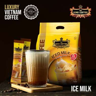 KOPI SUSU INSTAN IMPORT VIETNAM KING COFFEE ICED MILK 20 STIK 1 BOX 20 STIK