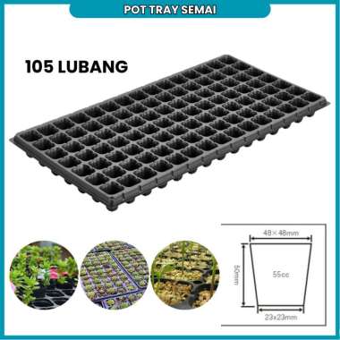 Pot Semai Benih Bibit Tanaman Per 5 Pcs Tray Tanam Bibit Sayuran / Tray Semai Isi 105 Lubang