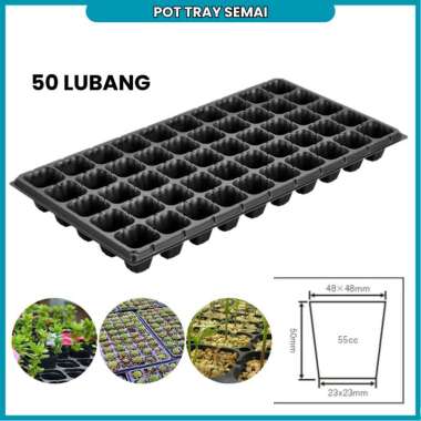 Pot Semai Benih Bibit Tanaman Per 5 Pcs Tray Tanam Bibit Sayuran / Tray Semai Isi 50 Lubang