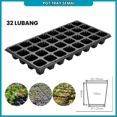 Pot Semai Benih Bibit Tanaman 5 Pcs Tray Tanam Bibit Sayuran / Tray Semai Isi 32 Lubang