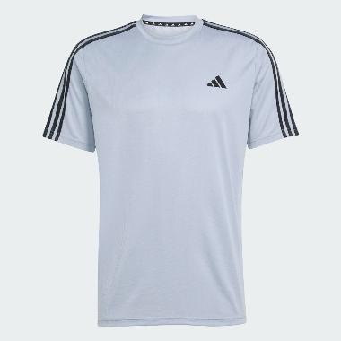 adidas Men Training T-Shirts Tr-Es Base 3S T Baju Fitnes Pria [JX2713] A/S Halo Silver