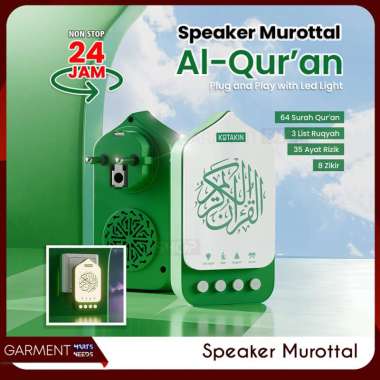 Speaker Murottal Lampu Tidur 24 Jam Ayat Rizik Surah Al Quran Zikir Ruqyah List Sound HIJAU