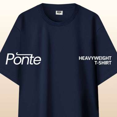 M231 T-Shirt Ponte Heavyweight Polos Oversized Pendek Navy 0756J Dewasa-L
