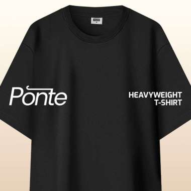 M231 T-Shirt Ponte Heavyweight Polos Oversized Pendek Hitam 0756M Dewasa-XL