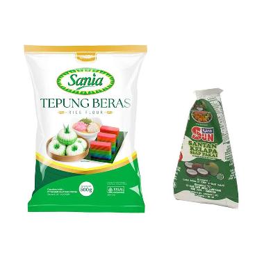Sania Tepung Beras 500ml + Sun Kara Santan Kelapa 65 ml