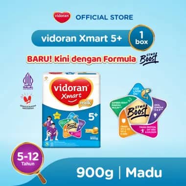Vidoran Xmart 5+ Madu Susu Formula 900 g