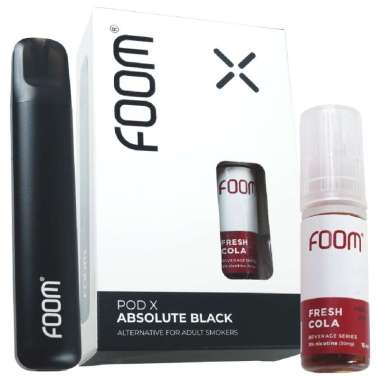 Pod Vape Foom Pod X Absolute Black Bundling Liquid 30MG 15ML Authentic By FOOM LAB FRESH COLA