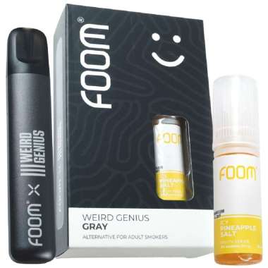 Pod Vape Foom Pod X Bundling Weird Genius Grey Authentic By FOOM LAB iCY PINEAPPLE