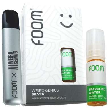 Pod Vape Foom Pod X Bundling Weird Genius Silver Authentic By FOOM LAB SPARKLING WATER