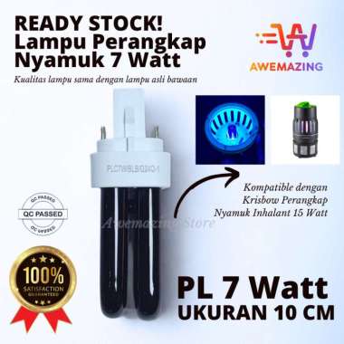 Lampu Nyamuk UV Pengganti 7 Watt FSL PL 7W Untuk Perangkap Nyamuk Krisbow Inhalant 15W