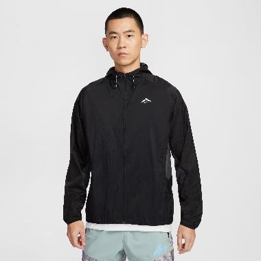 NIKE Men Running Trail Aireez Jacket Lari Pria [FN4003-010] A/M Black/Anthracite/Summit White
