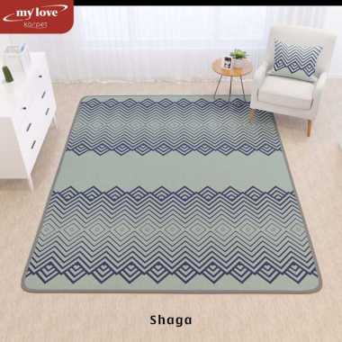 MYLOVE Karpet Premium Lapis Busa Ukuran 150x190 Karpet Anti Selip Motif Shaga
