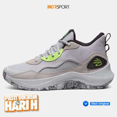 Sepatu Basket Under Armour Curry 3Z 24 Suede Halo Gray Original 3028191-100 8.5