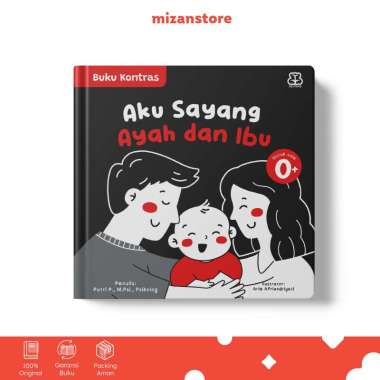 Buku Kontras Aku Sayang Ayah dan Ibu Boardbook | Buku Anak Mizan