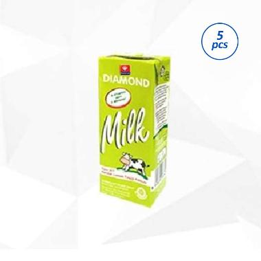 Promo Harga Diamond Milk UHT Low Fat High Calcium 200 ml - Blibli