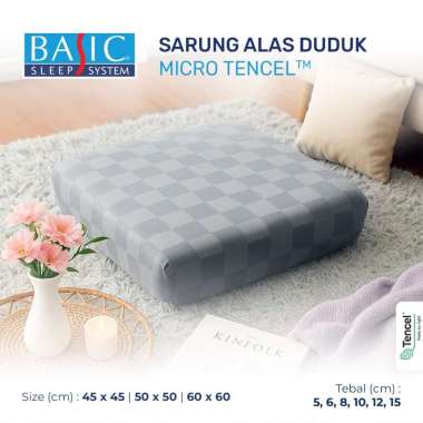 BASIC Springbed Sarung Alas Duduk Micro Tencel 10 cm 45 x 45