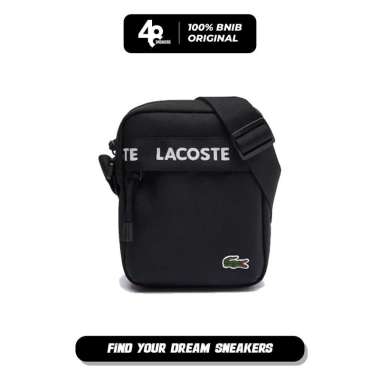 Tas Selempang Unisex Lacoste Neocroc Shoulder Bag - Black (LACNU4686NZN37) Original