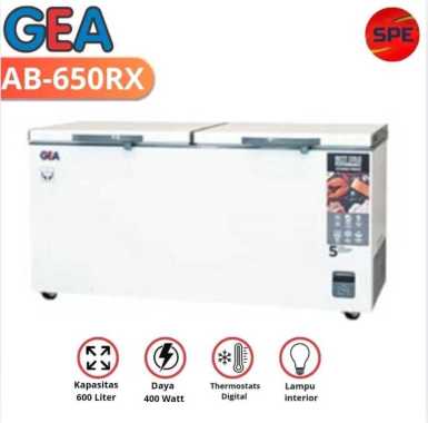 Chest Freezer GEA, Kapasitas 600 Liter, Daya Listrik: 400 Watt, AB-650RX GARANSI RESMI
