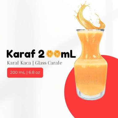 SOEBI ANTIQ - Gelas Karaf 200 mL | Glass Carafe 200 mL | Gelas Jus Kaca | Glass Milk Jug | Vase Jug