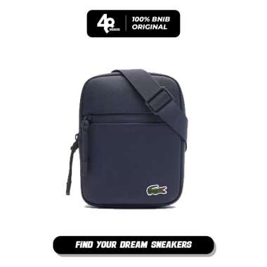 Tas Selempang Pria Lacoste Men's LCST Small Flat Crossbody Bag - Blue (LACNH3307LVP88) Original