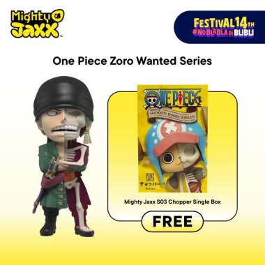 Buy 1 Get 1 XXRAY: One Piece Zoro Wanted Series - Free Mighty Jaxx S03 Chopper Single Box