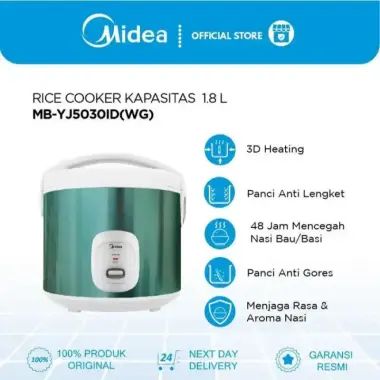 MIDEA Rice Cooker MB-YJ5030ID(WG) 1.8L - Green