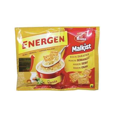 NEW ! Energen Sereal Vanilla + Topping [10sachet/renteng] Roma Malkist