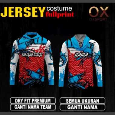 KAOS JERSEY MANCING MOTIF IKAN HODIE FREE NAME UDANG XL