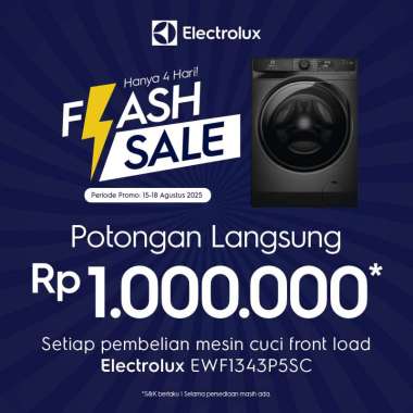 [Trade-in] Electrolux Mesin Cuci Front Loading 13kg - Inverter - Full Kapasitas Cuci 45 Menit - Bedc