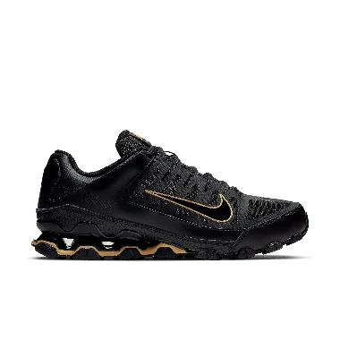 NIKE Men Training Reax 8 TR Workout Shoes Sepatu Fitness Pria [621716-020] 9 Black/Metallic Gold-Bla