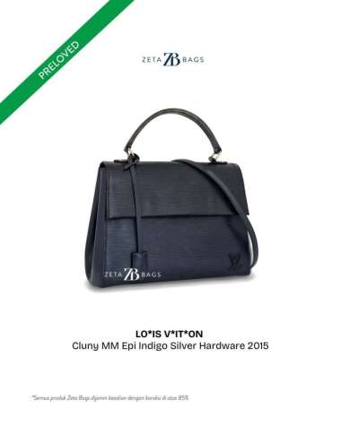 Louis Vuitton Cluny MM Epi Indigo SHW 2015 Navy