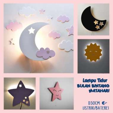 Lampu LED Aesthetic Kamar Anak, Lampu Hias LED, Hiasan Dinding, Kado Unik Dengan Lampu