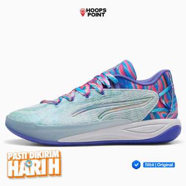 Sepatu Basket Wanita Puma Wmns Stewie 4 Prism White Light Aqua Original 311062-01 11