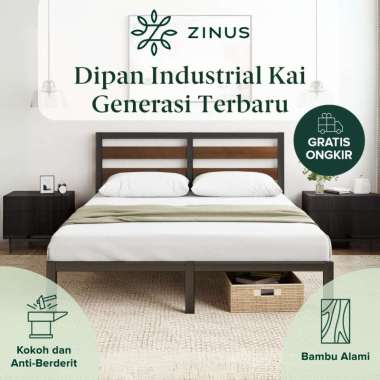 Dipan Tempat Tidur Zinus Kai New Generation Ranjang Besi Industrial DIY Bed In a Box 180 x 200