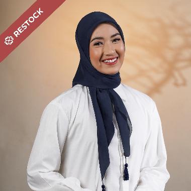 napocut Hijab - Plain Tassel - Hijab Segiempat Paris Jepang Premium Ronce Blue & Green Series 115 x 