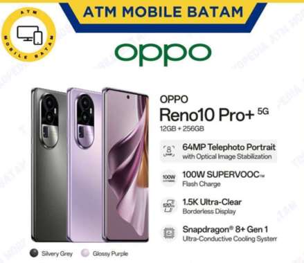 OPPO RENO 10 PRO+ 5G | RENO 10 PRO 5G 12/256GB ( +12GB EXTENDED RAM ) Hitam