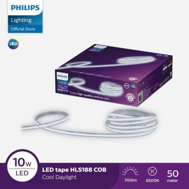Lampu Philips LED Strip Outdoor HLS188 COB 50M 10W 6500K Putih