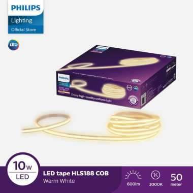 Lampu Philips LED Strip Outdoor HLS188 COB 50M 10W 3000K Kuning